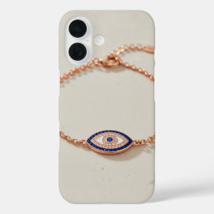Elegantes Böser-Blick-Armband mit Edelsteinen iPhone 16 Hülle