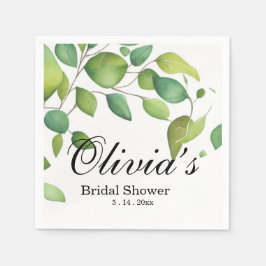 Elegantes botanisches Aquarell Serviette