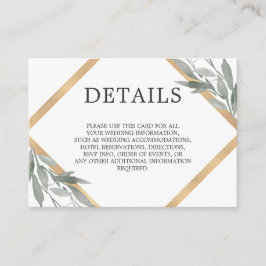 Elegantes botanisches Blätter Begleitkarte