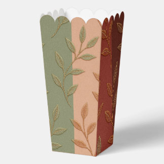 Elegantes botanisches Blätter-Erdfarbmuster Geschenkschachtel