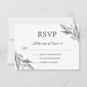Elegantes botanisches Blätter Foliage Gold Foil We RSVP Karte