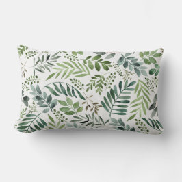 Elegantes botanisches Blätter Wasserfarbe Kissen