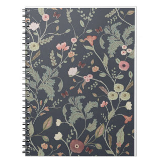 Elegantes Botanisches Blumen Notizbuch Notizblock