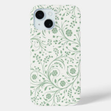 Elegantes botanisches Blumenmuster – Minimale Natu