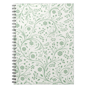 Elegantes botanisches Blumenmuster – Minimale Natu Notizblock