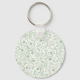 Elegantes botanisches Blumenmuster – Minimale Natu Schlüsselanhänger