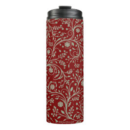 Elegantes botanisches Blumenmuster – Minimale Natu Thermosbecher