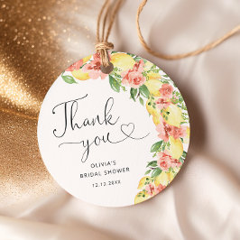 Elegantes botanisches Brautparty Lemon Vielen Dank Geschenkanhänger