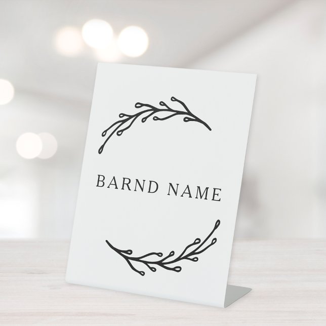 Elegantes botanisches Business-Logo Sockelschild (Von Creator hochgeladen)