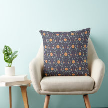 Elegantes botanisches dunkles Lila Blumenmuster