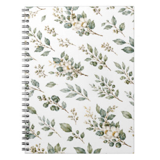 Elegantes botanisches Eukalyptus-Notizbuch Notizblock