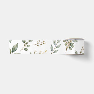 Elegantes botanisches Eukalyptus-Satinband  Satinband