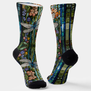 Elegantes botanisches Fleckglas aus Dragonfly Socken