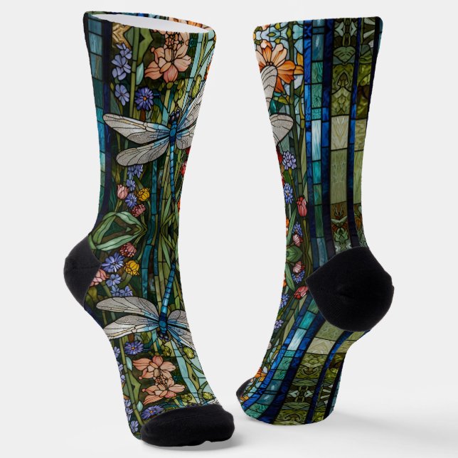 Elegantes botanisches Fleckglas aus Dragonfly Socken (Gewinkelt)
