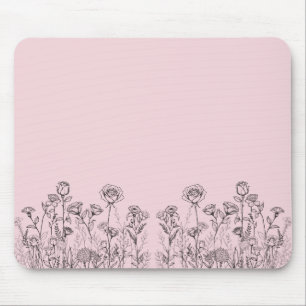 Elegantes botanisches florales Design-Mauspad Mousepad