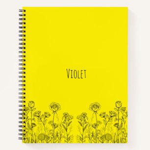 Elegantes botanisches florales Design-Notizbuch ( Notizbuch