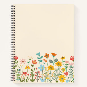 Elegantes botanisches florales Design-Notizbuch ( Notizbuch