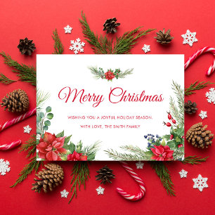 Elegantes botanisches Foliage Frohe Weihnachten