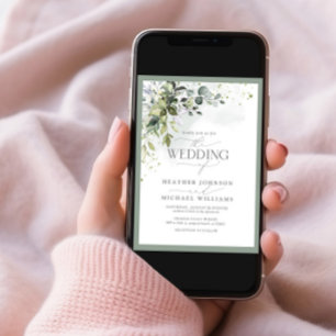 Elegantes botanisches Foto Einladung