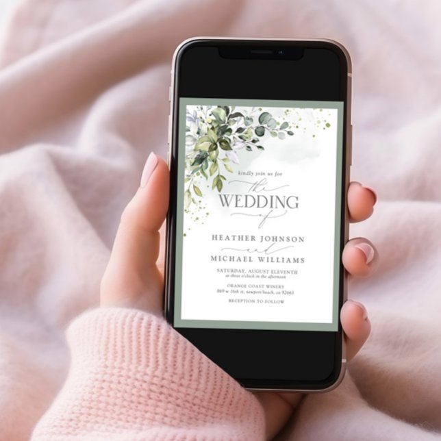 Elegantes botanisches Foto Einladung (Von Creator hochgeladen)