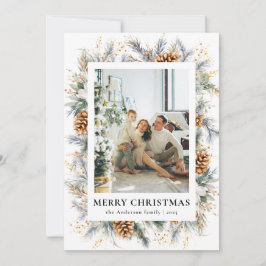 Elegantes botanisches Foto lässt frohe Weihnachten