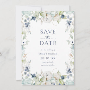 Elegantes botanisches Foto Save The Date