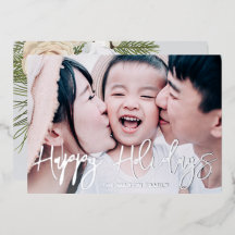 Elegantes botanisches Full Foto Weihnachten