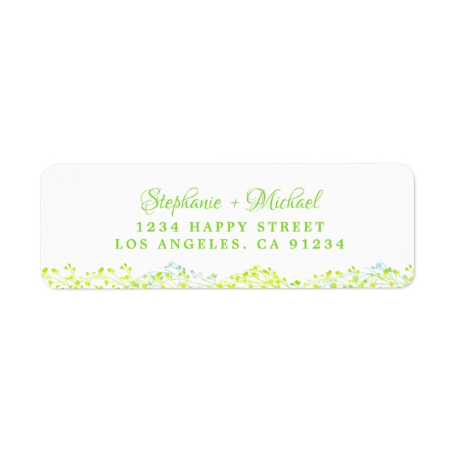 Elegantes botanisches Grünes Blätter (Vorne)