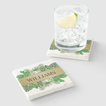 Elegantes botanisches grünes Imitat