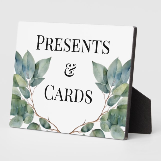 Elegantes botanisches Grüntöne Fotoplatte (Seite)