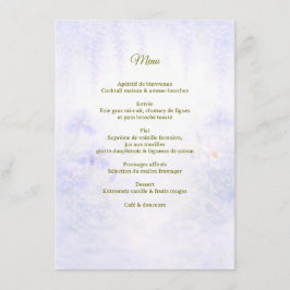 Elegantes botanisches Hochzeitsmenü Menükarte