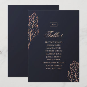 Elegantes botanisches Hochzeitstich Einladung