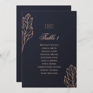 Elegantes botanisches Hochzeitstich Einladung