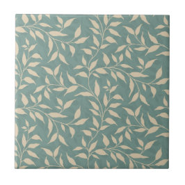 Elegantes botanisches Leaf Dance Foliage Beige Aqu Fliese