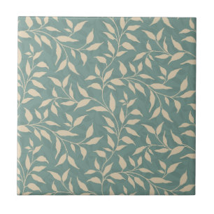 Elegantes botanisches Leaf Dance Foliage Beige Aqu Fliese