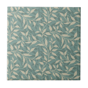 Elegantes botanisches Leaf Dance Foliage Beige Aqu Fliese