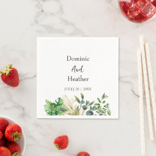Elegantes botanisches Leaf Serviette