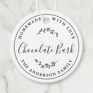 Elegantes botanisches Logo Selbstgebackenes als Ge Geschenkanhänger