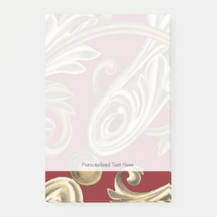 Elegantes botanisches Motiv mit Tan Foliage Post-it Klebezettel