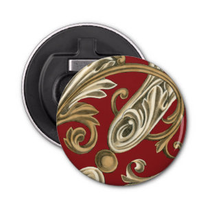 Elegantes botanisches Motiv mit TAN-Laub Flaschenöffner