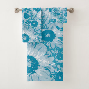 Elegantes botanisches Muster Badhandtuch Set