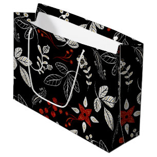 Elegantes botanisches Muster Große Geschenktüte