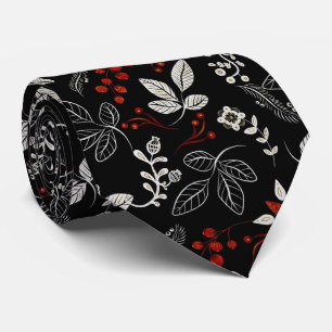 Elegantes botanisches Muster Krawatte