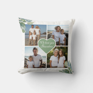 Elegantes botanisches personalisiertes Foto Kissen