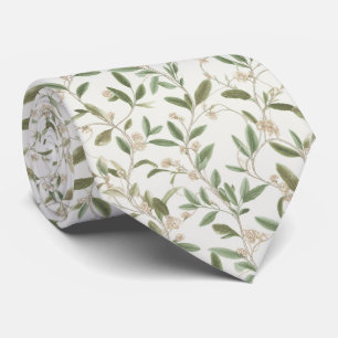 Elegantes botanisches Ranken-Blumenmuster Krawatte