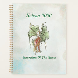 Elegantes botanisches Vogel-Motiv Planer