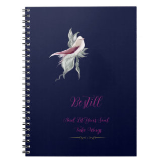 Elegantes botanisches Vogelschraubenheft Notizblock
