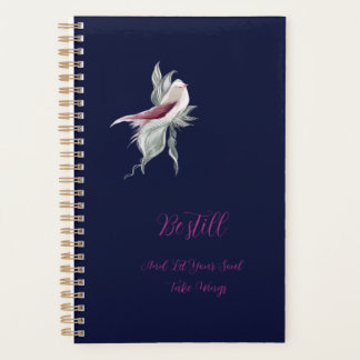 Elegantes botanisches Vogelschraubenheft Planer