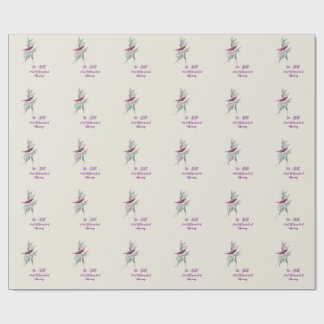 Elegantes botanisches Vogelumschlagpapier Geschenkpapier