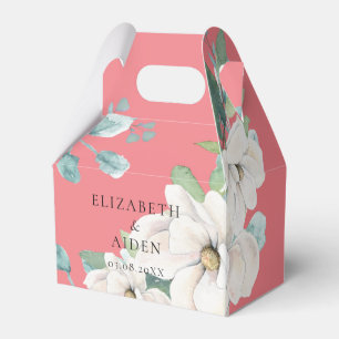Elegantes botanisches Wasser Hochzeitsrosa Geschenkschachtel